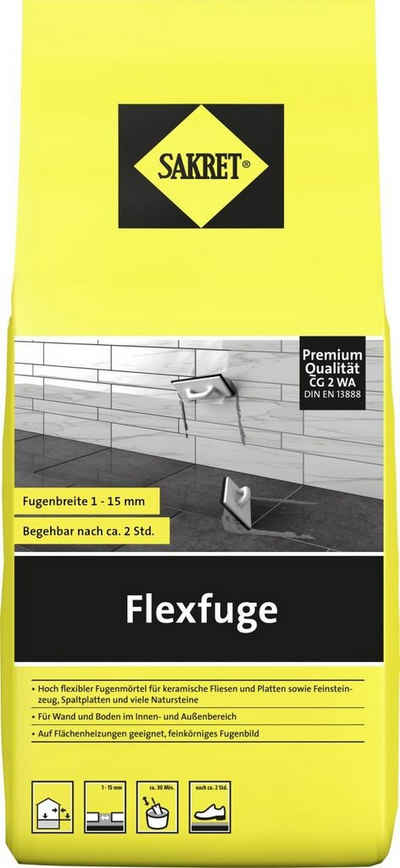 Sakret Fugenmörtel Sakret Flexfuge 1 - 15 mm weiß 5 kg