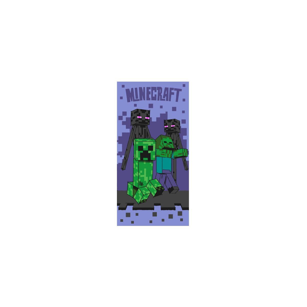 Minecraft Badetücher Minecraft Badetuch 70x140cm – Sketch Mobs Strandtuch, 100% Baumwolle (1-St)