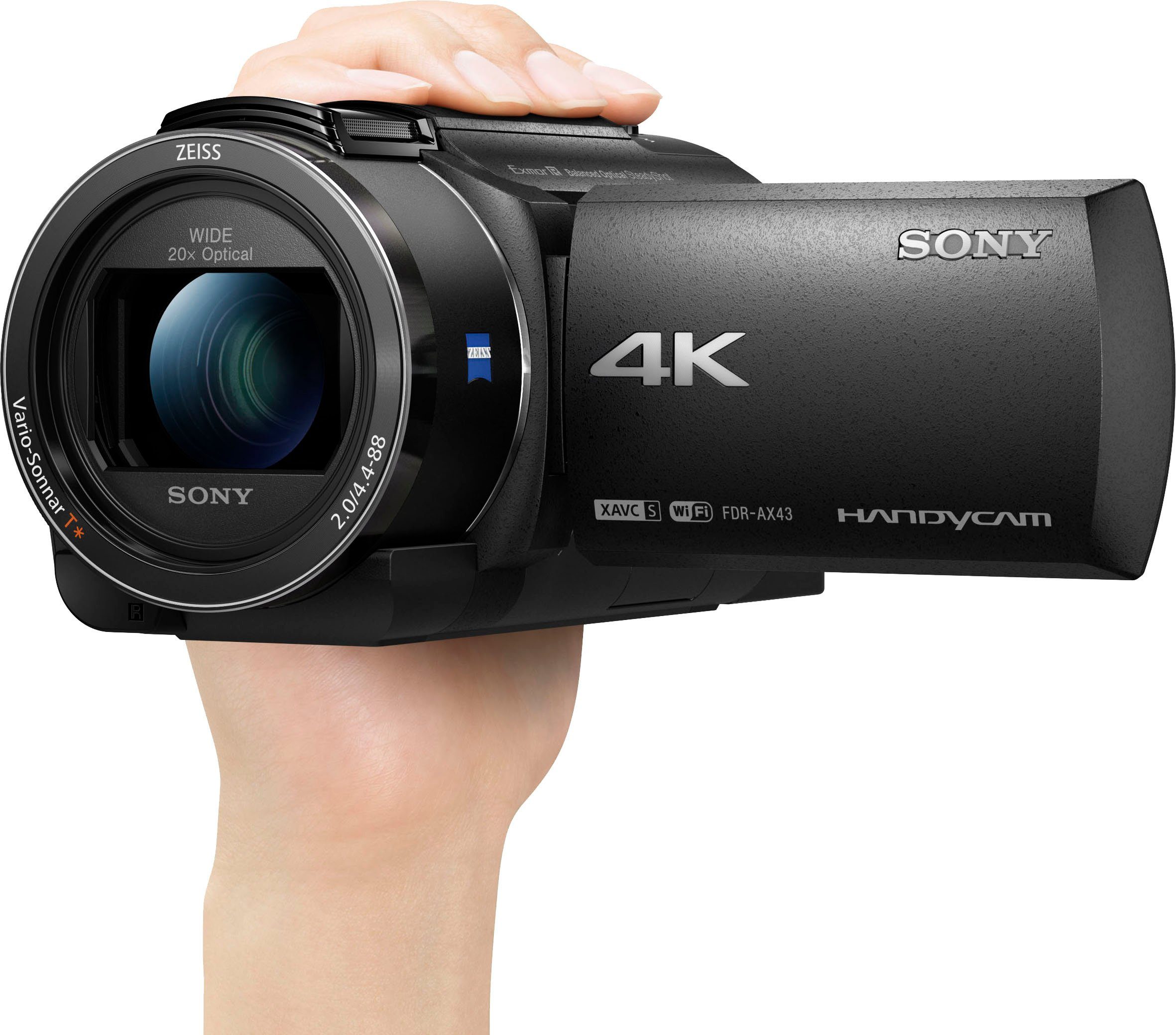 Sony »AX43« Camcorder (4K Ultra HD, NFC, WLAN (Wi-Fi), 20x opt. Zoom)