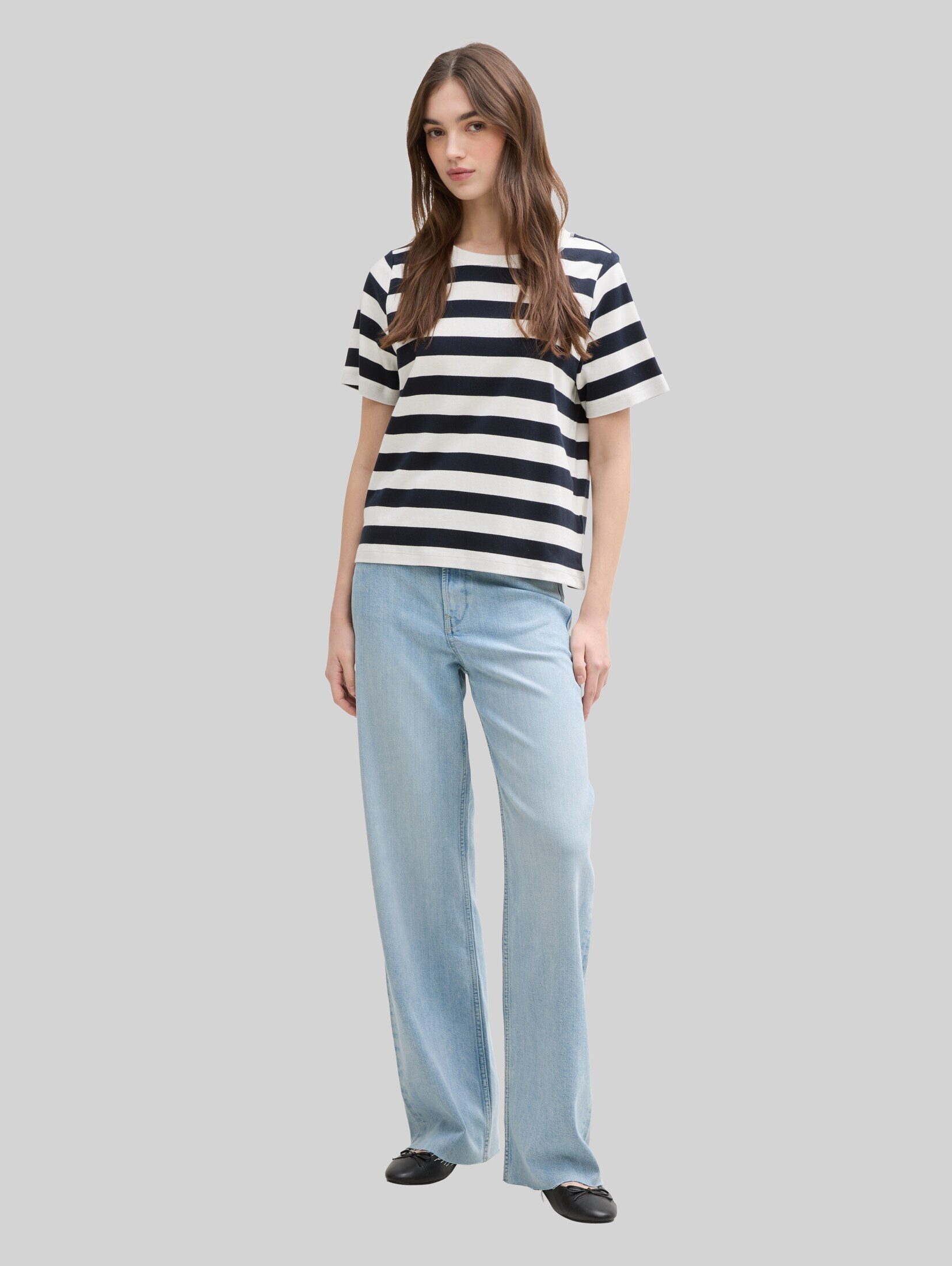 TOM TAILOR Denim Weite Jeans Jeanshosen TTLINOU WIDE Jeans