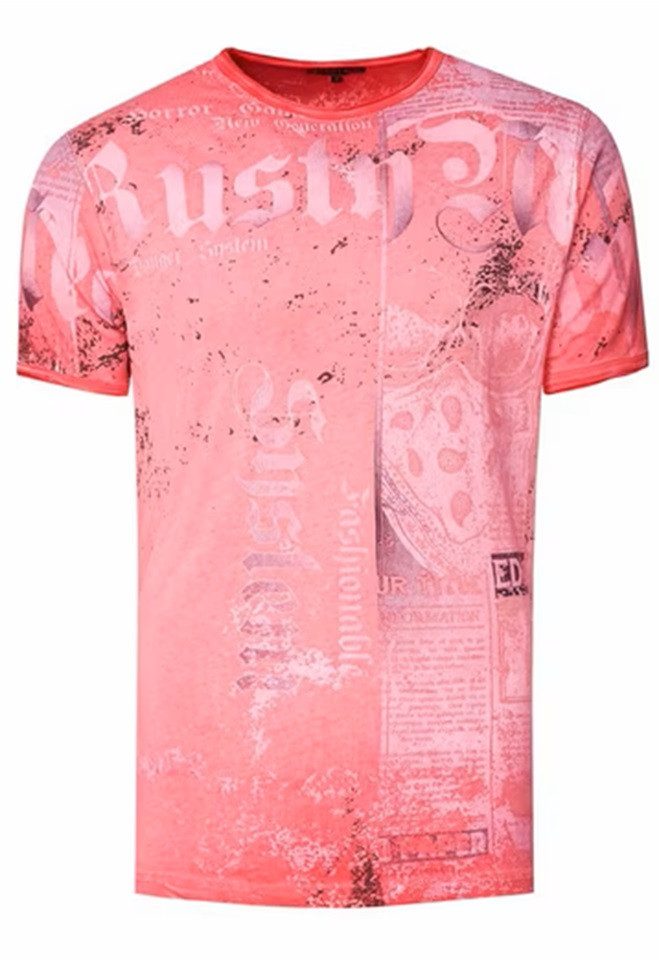 Rusty Neal T-Shirt, mit Allover-Print im Used-Look günstig online kaufen