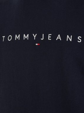 Tommy Jeans Kapuzensweatshirt TJM REG LINEAR LOGO HOODIE EXT mit Kordel
