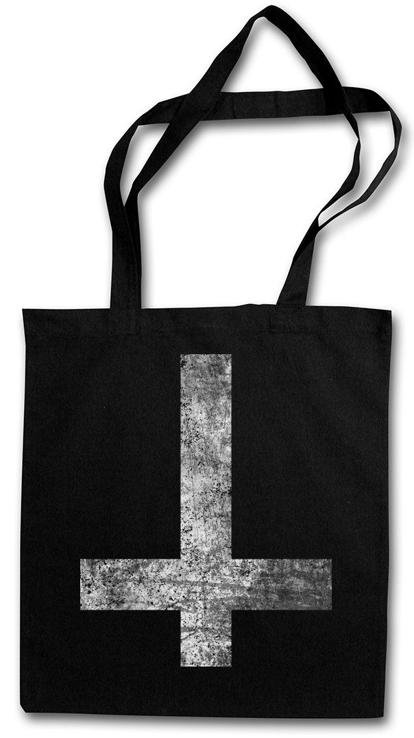 Beuteltasche St. Peter's Cross Stofftasche Petrine Kreuz Latin Christian Anti