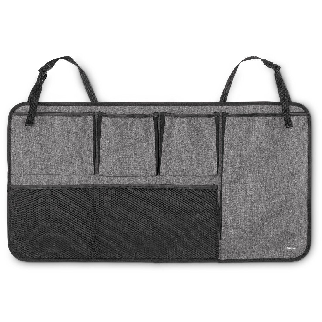 Grau, Auto für Aufbewahrungstasche Hama 6 Fächer Schwarz Organizer Rückwand groß, Kofferraum