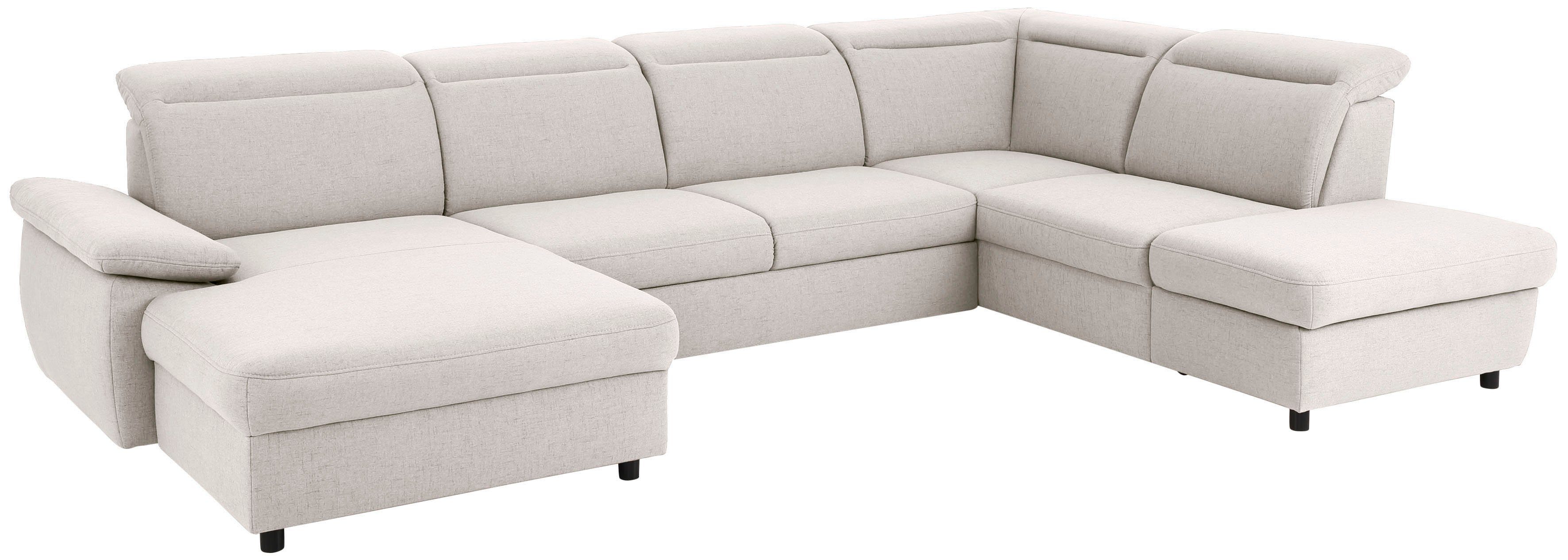 Home affaire Wohnlandschaft Mauritius U-Form, mit Kopfteil- und Armlehnverstellung, wahlweise mit Bettfunktion