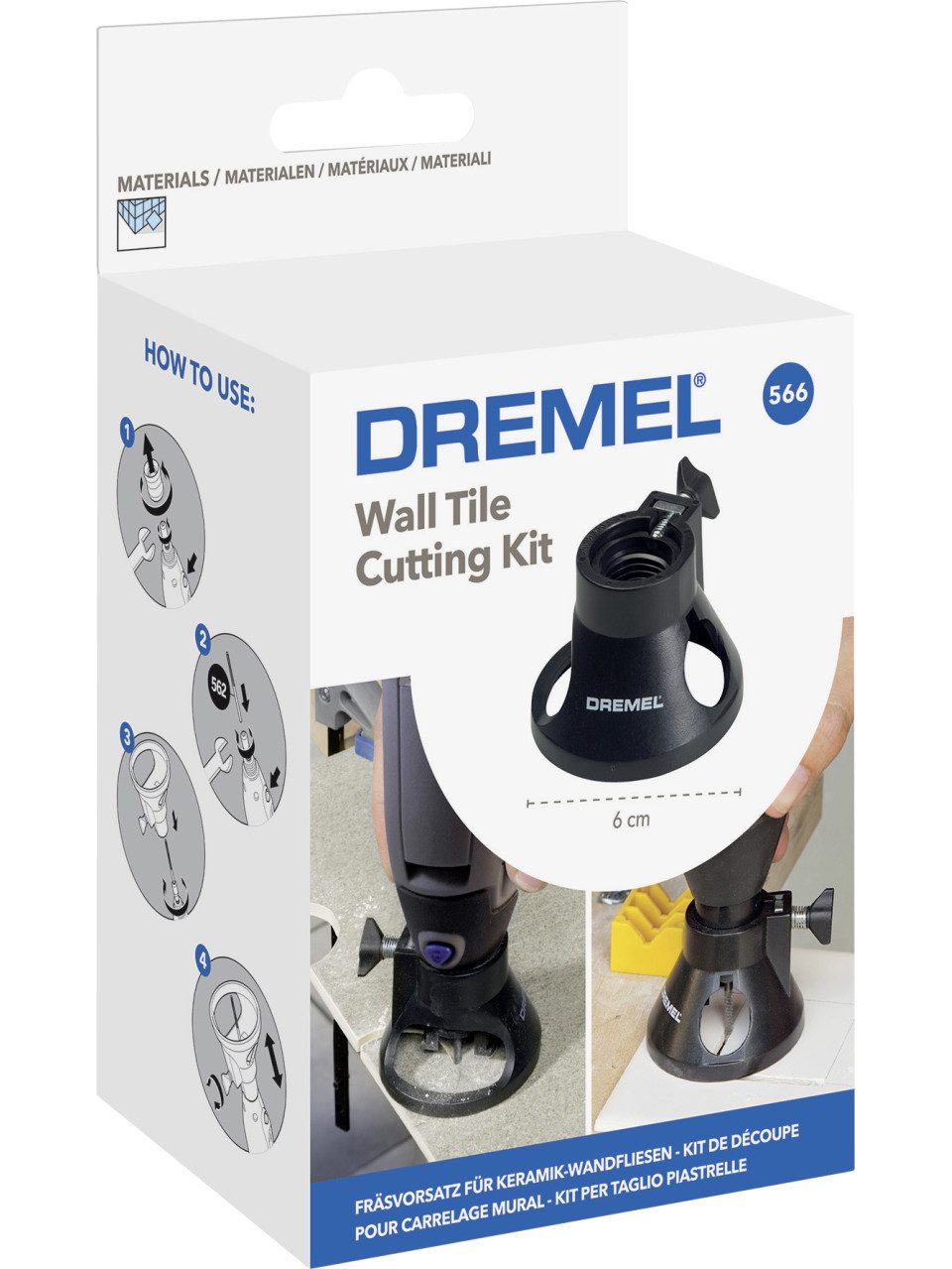 DREMEL Oberfräsenvorsatz Dremel Fräsvorsatz für Keramik-Wandfliesen 566