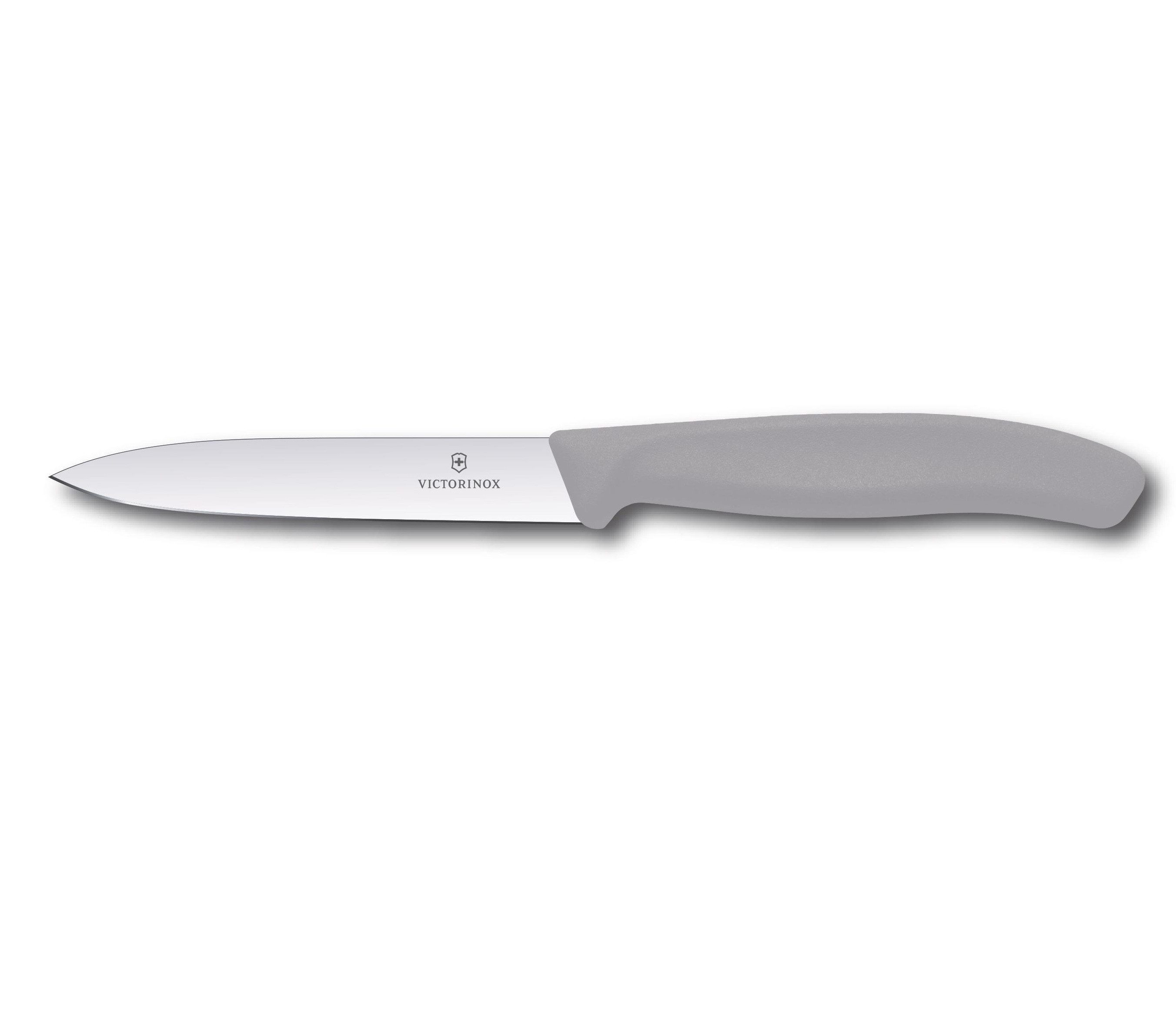 Victorinox Gemüsemesser Gemüsemesser Tomatenmesser Swiss Classic 10 cm Cool Grey, perfekt für präzises Schneiden & Schälen, langlebige Qualität