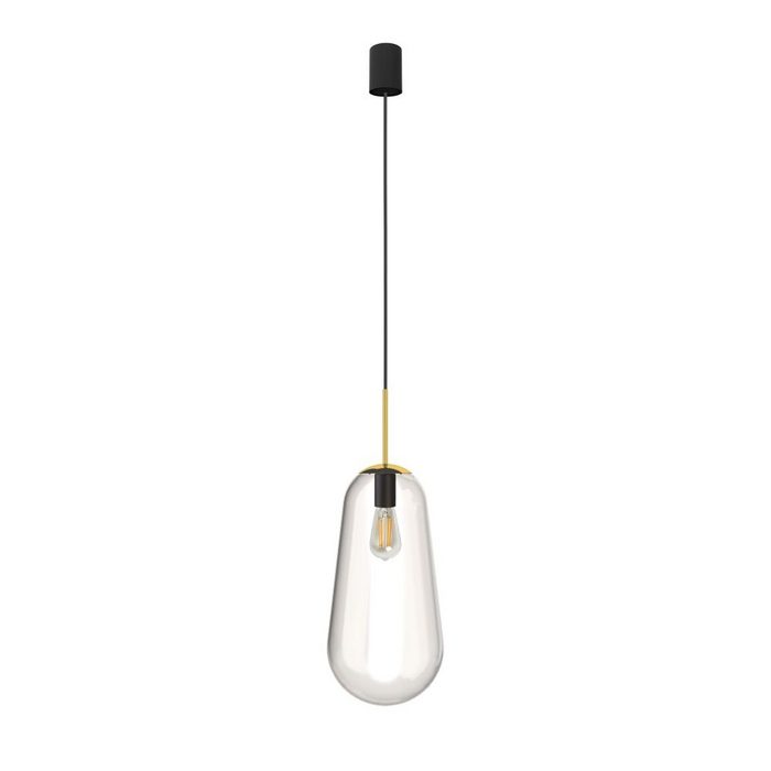 Licht-Erlebnisse Pendelleuchte MORNA ohne Leuchtmittel Hängelampe Glas elegant E27 Küche Esstisch Lampe