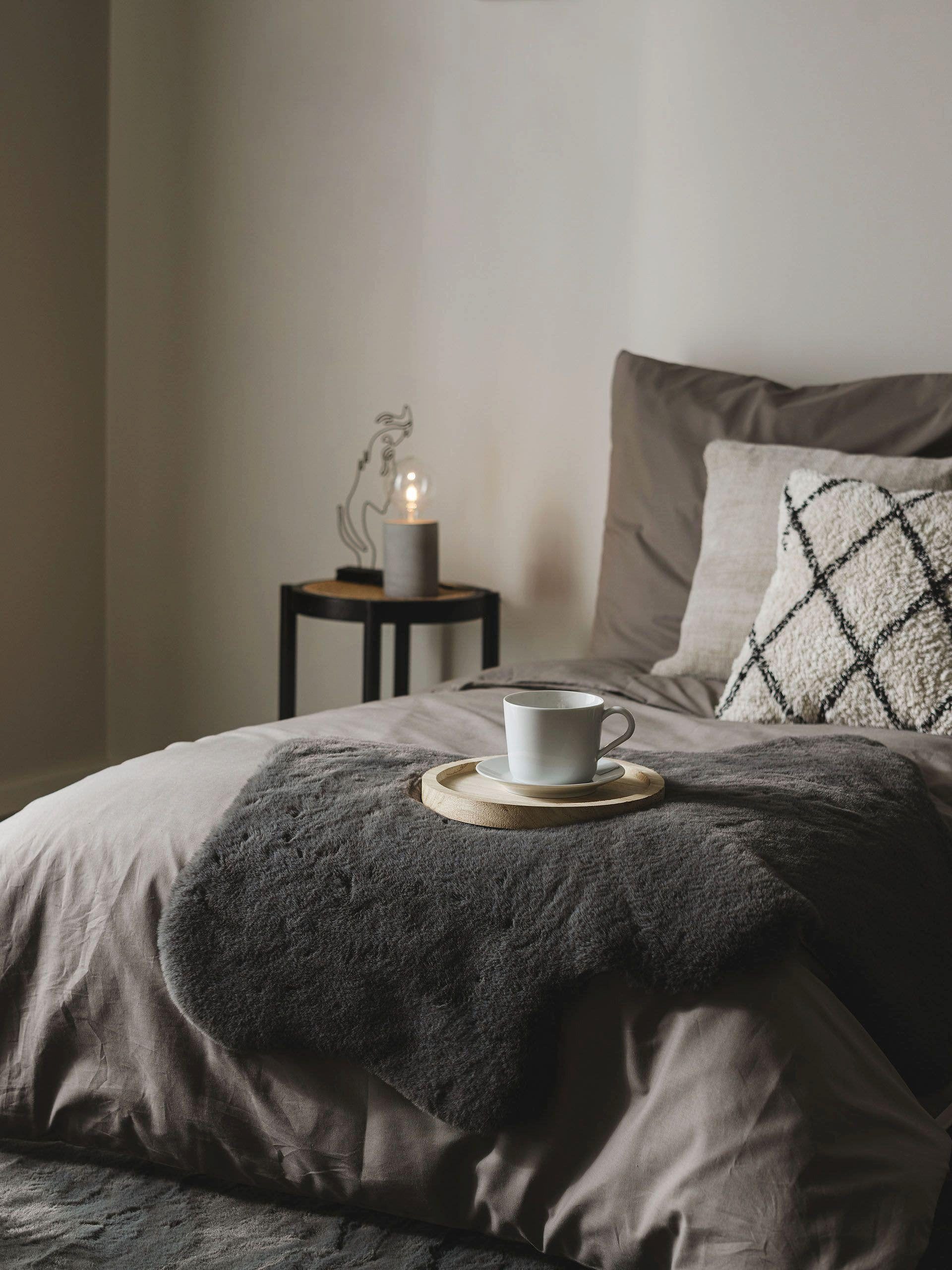 benuta Fellteppich Dave, Sonderform, Höhe: 21 mm, Teppich Wohnzimmer, Schlafzimmer, Esszimmer, Flur, Kunstfaser, Cozy