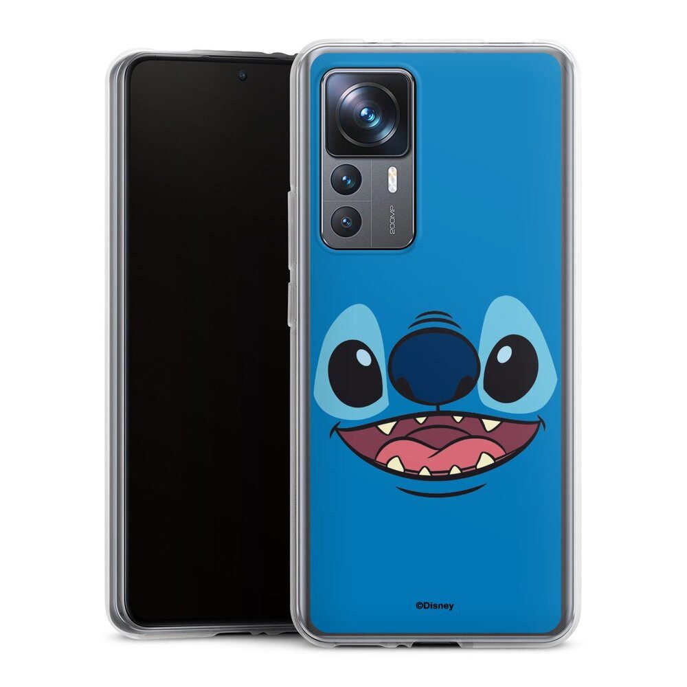 DeinDesign Handyhülle Lilo & Stitch Disney Offizielles Lizenzprodukt Stitch Closeup, Xiaomi 12T 5G Silikon Hülle Bumper Case Handy Schutzhülle