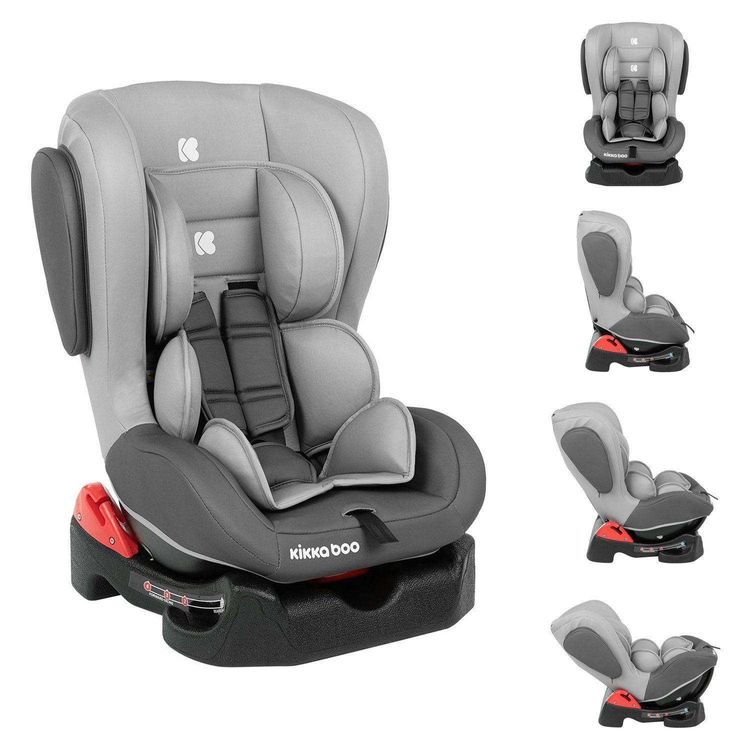Kikkaboo Autokindersitz Kindersitz Sport SPS, bis: 18 kg, Gruppe 0+/I (0 - 18 kg) verstellbare Rückenlehne grau