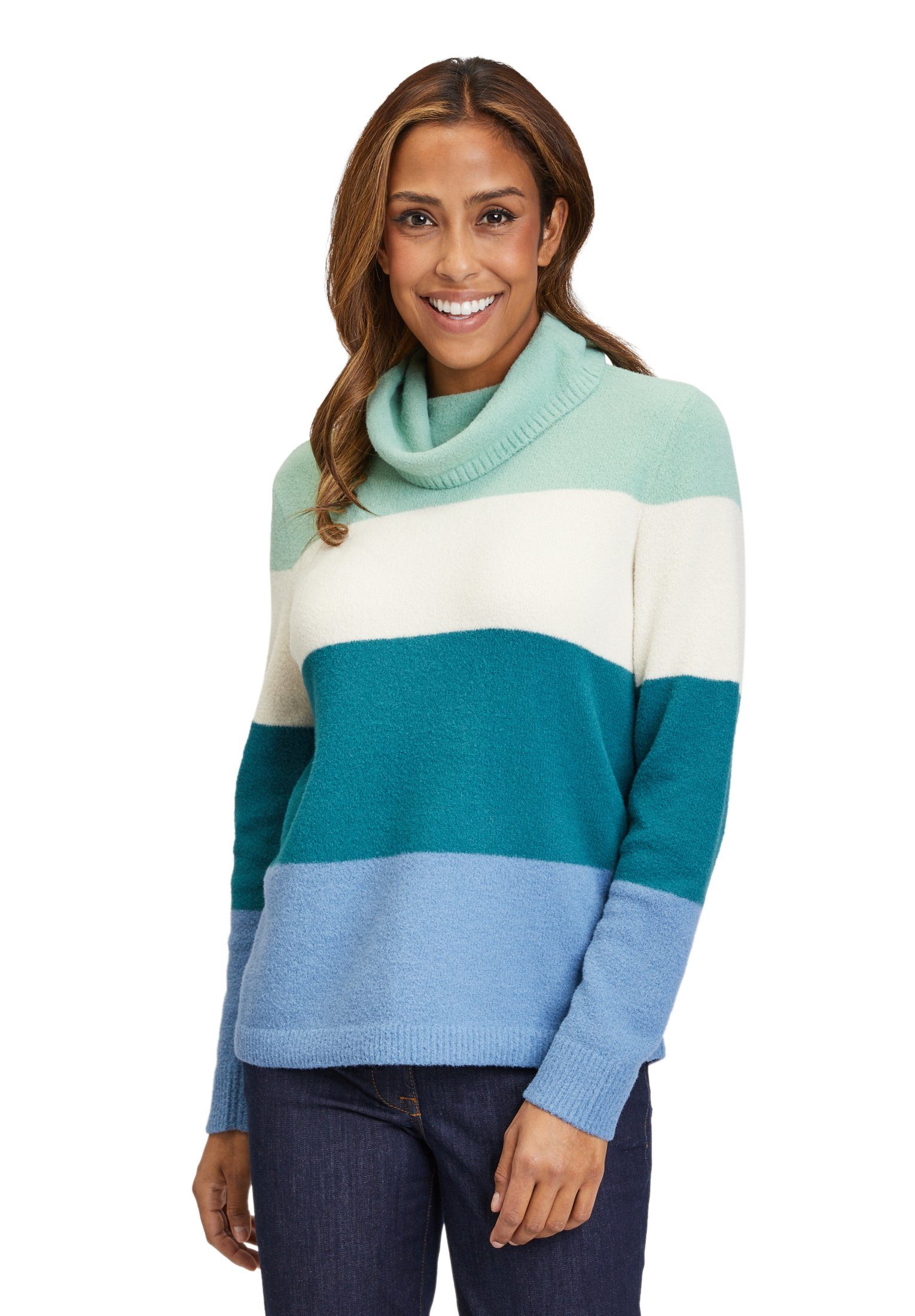 Betty Blocking Barclay mit Strickpullover (1-tlg) Color Strick