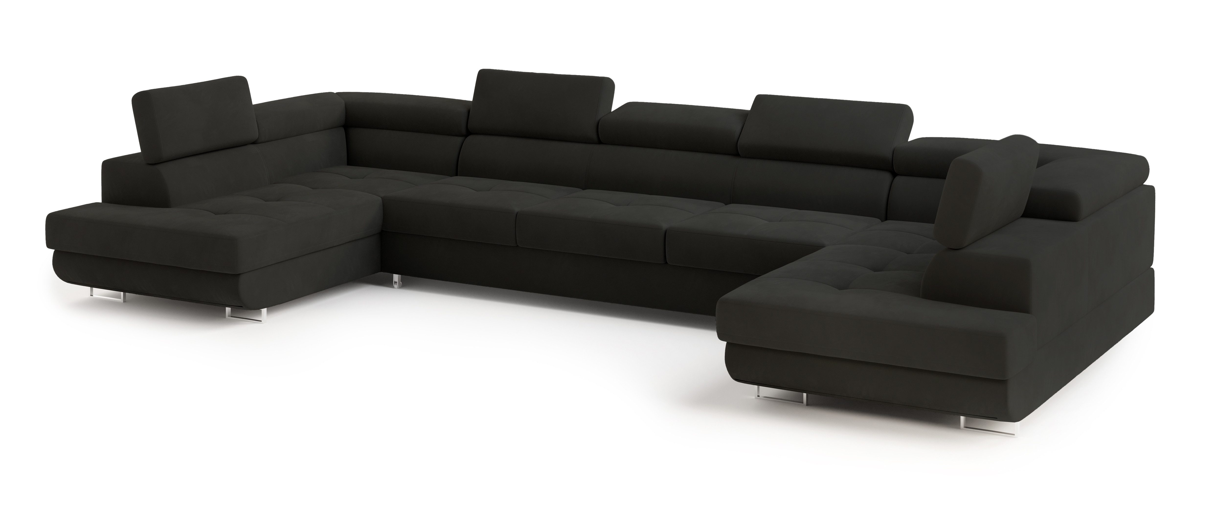 Masseno Ecksofa ISOLANO mit Schlaffunktion U-Form, Sofa mit Bettkasten