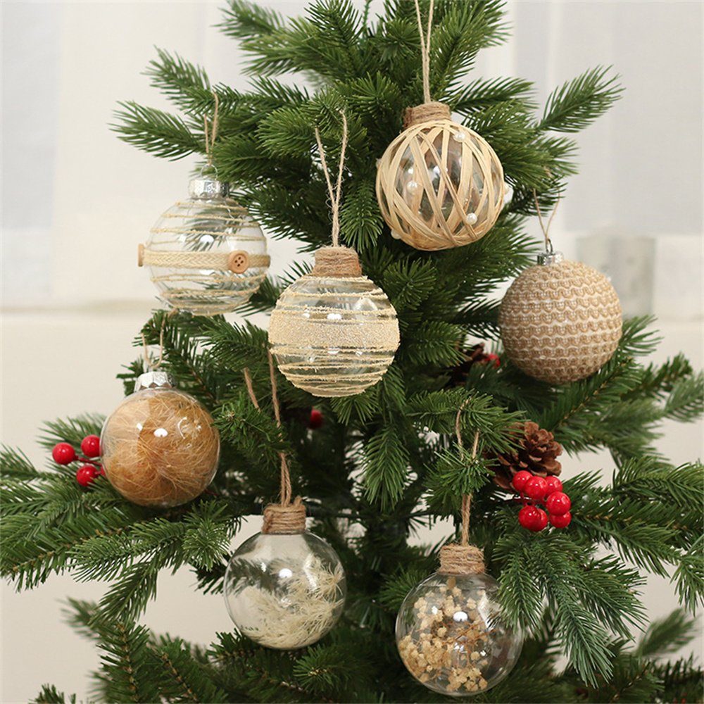 Dekorative Weihnachtsbaumkugel Schöne Christbaumkugeln Set Dekoratvie, Set St), (6 Mehrweg Bruchsicher Weihnachtlichen Für Weihnachtsbaumdeko Partys Weihnachtskugeln