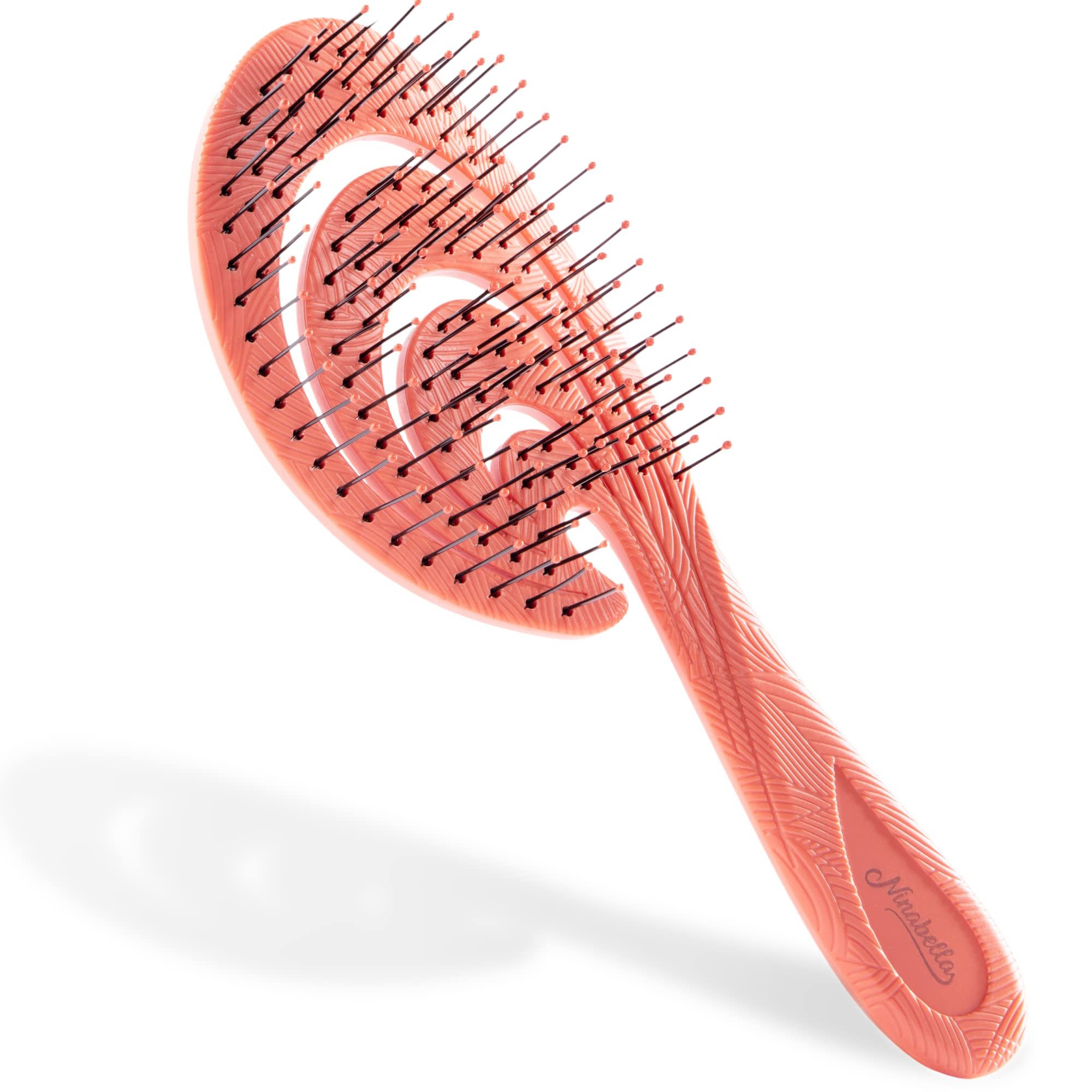 Haarbürste Bio Haarbürste für Damen, Männer, Kinder, Entwirrbürste Ohne Ziepen