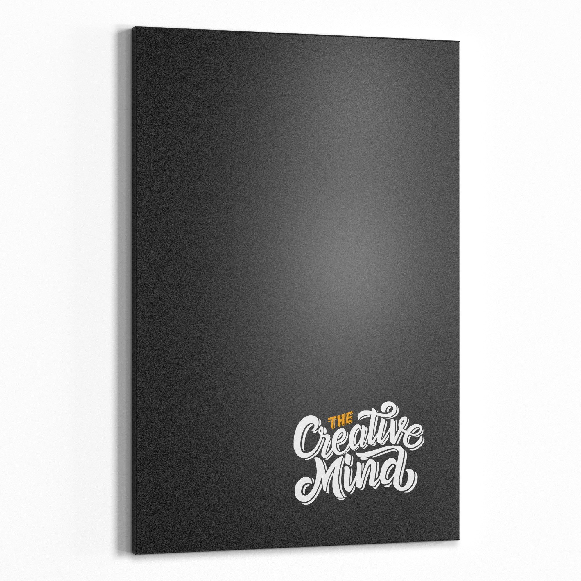 DEQORI Wandtafel 'Der kreative Kopf', (1-tlg), Metall Kreidetafel bedruckt Schreibtafel modern Schiefertafel Tafel