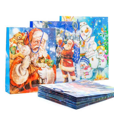 KOVA Geschenkbox Geschenktüte Kinder Weihnachten JUMBO Geschenktasche 1,80€/Stück (12 St)