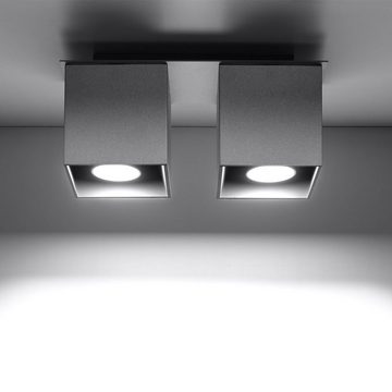 etc-shop LED Deckenspot, Leuchtmittel nicht inklusive, Deckenstrahler modern Designer Küchenlampen Strahler 2 flammig