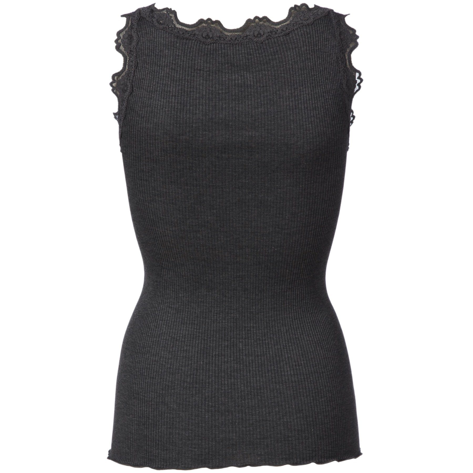 rosemunde Shirttop Seidentop BABETTE mit Spitzenbesatz