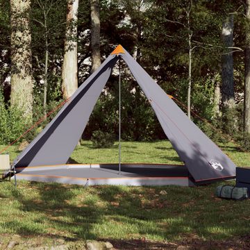 vidaXL Kuppelzelt Tipi-Familienzelt 8 Personen Grau und Orange Wasserdicht Camping Zelte