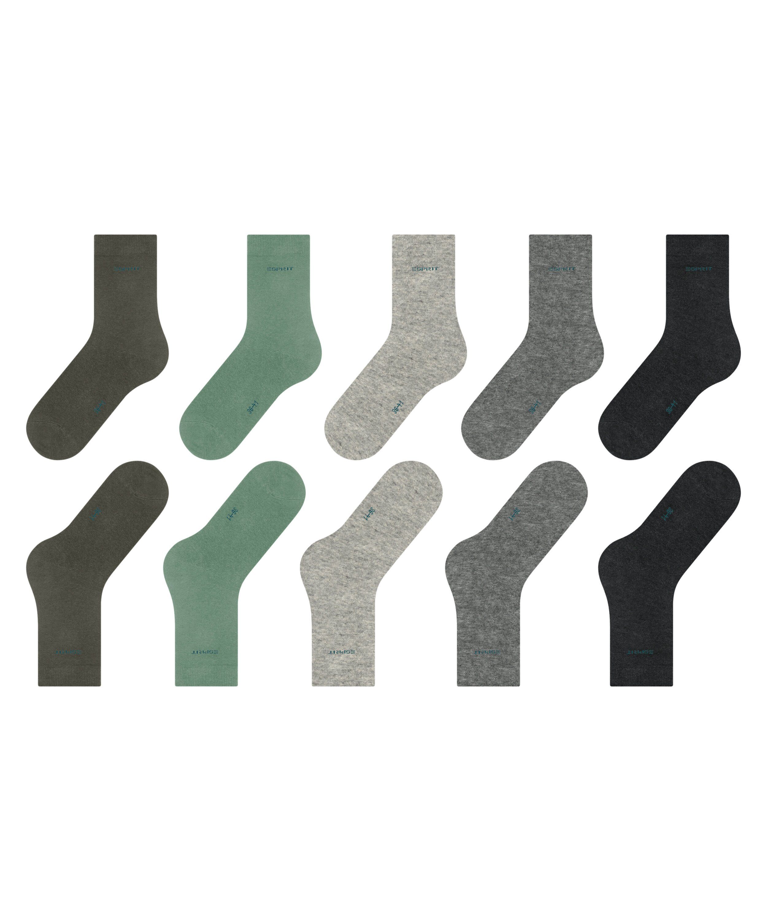 Esprit Socken Solid-Mix 5-Pack (5-Paar) aus Biobaumwolle
