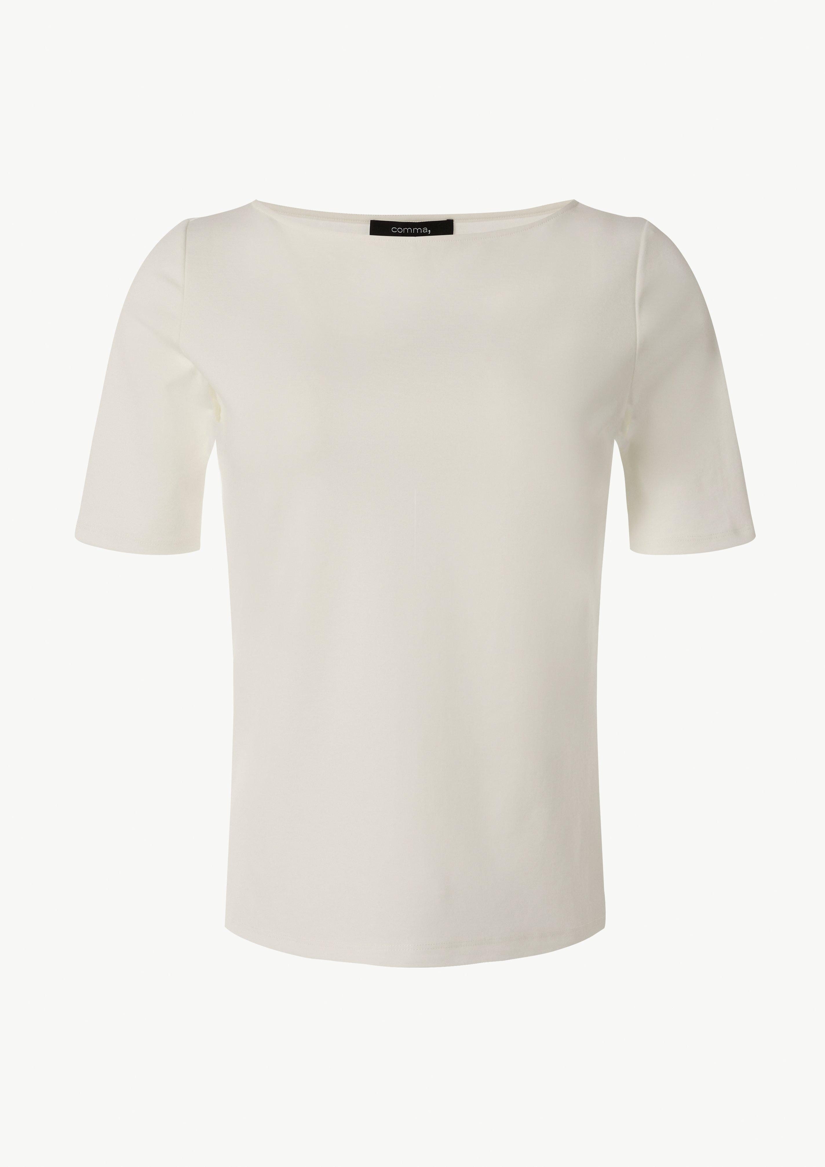 Comma Kurzarmshirt T-Shirt im Slim Fit günstig online kaufen