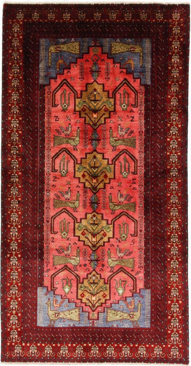 Orientteppich Belutsch 104x199 Handgeknüpfter Orientteppich / Perserteppich Läufer, Nain Trading, rechteckig, Höhe: 6 mm
