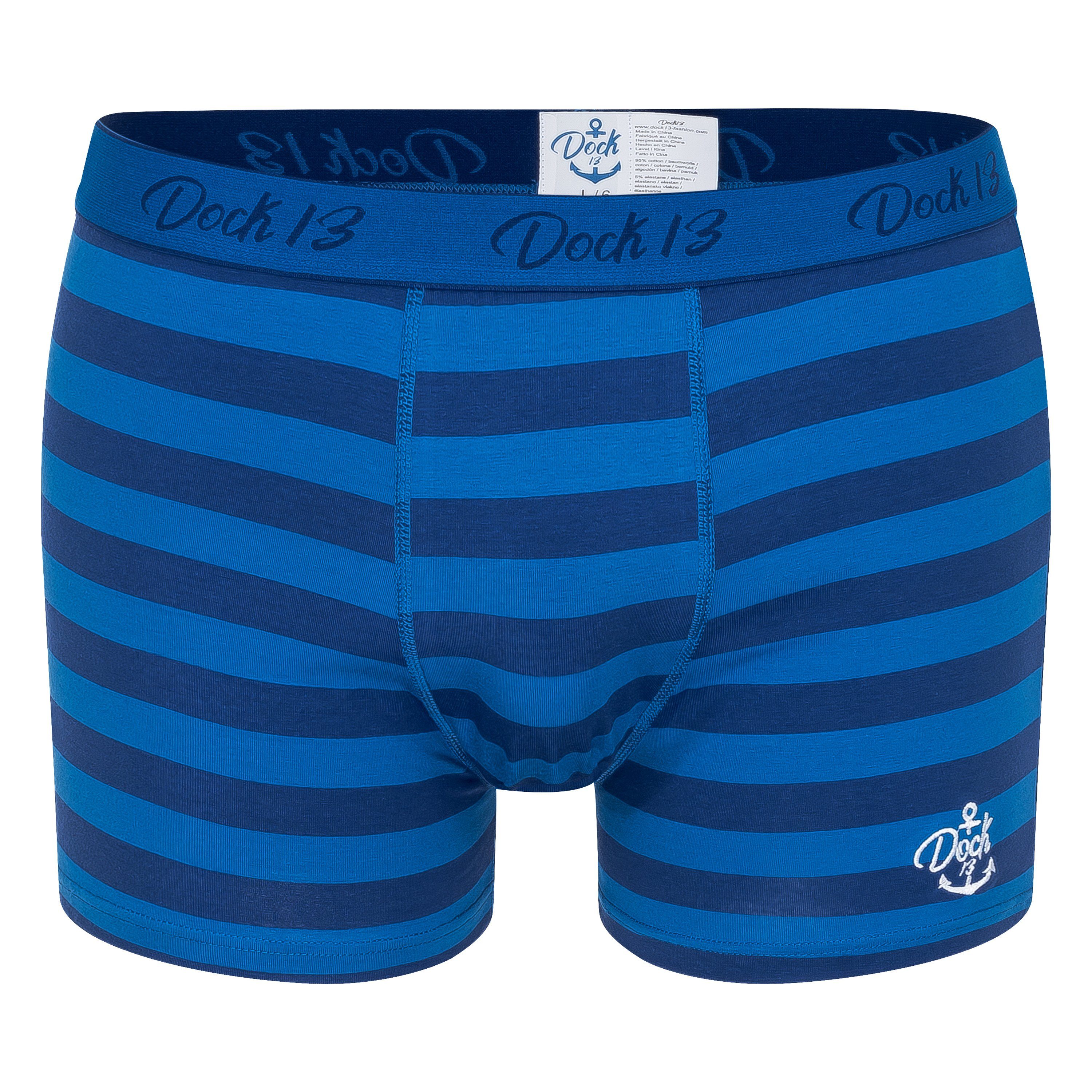 Dock13 Retro Boxer Dock13 Männer Boxershorts "Grömitz" Maritim (3er Pack Bo günstig online kaufen