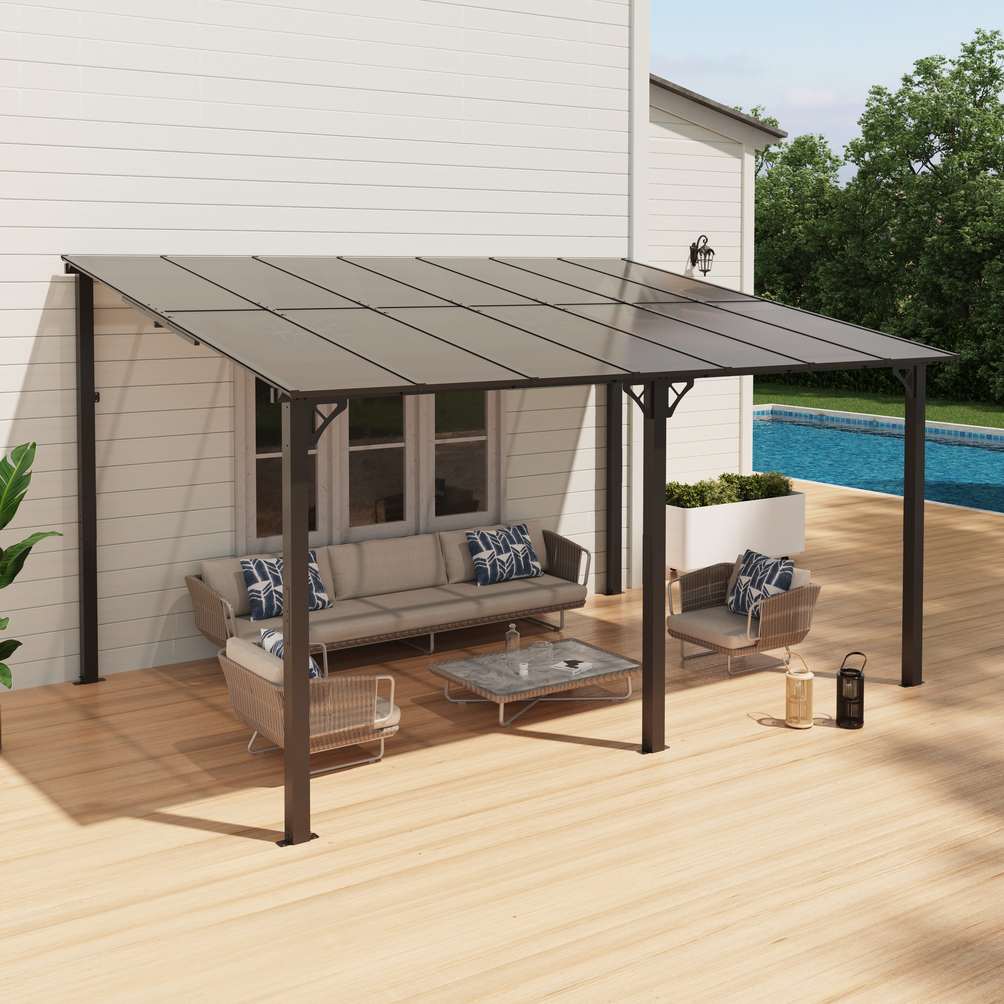 JOIVI Pergola Pergola 3x4m Terrassenüberdachung, Carport günstig online kaufen
