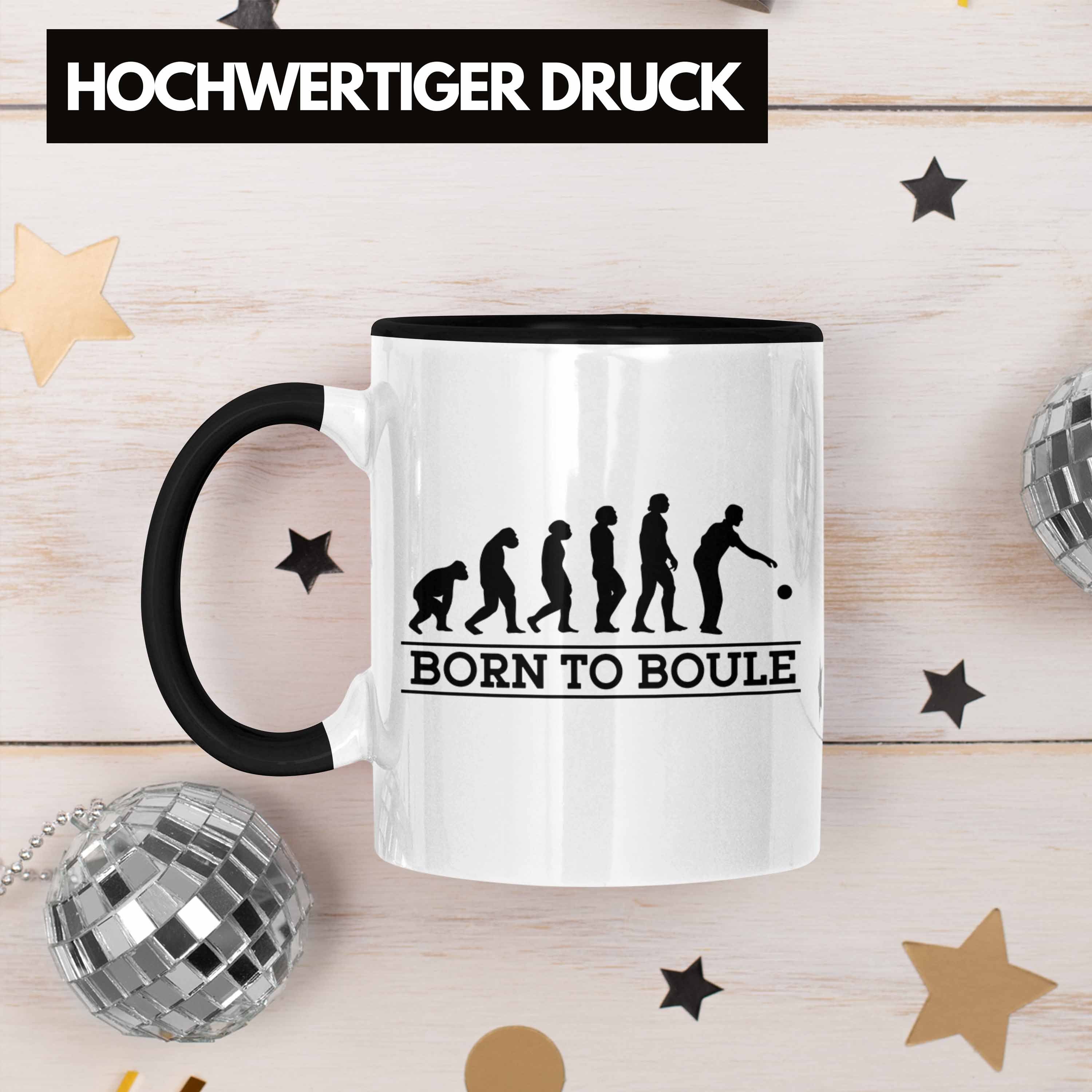 Trendation Tasse Boule Tasse Boule Boule-Spieler Geschenkidee To Spruch Schwarz Born Geschenk