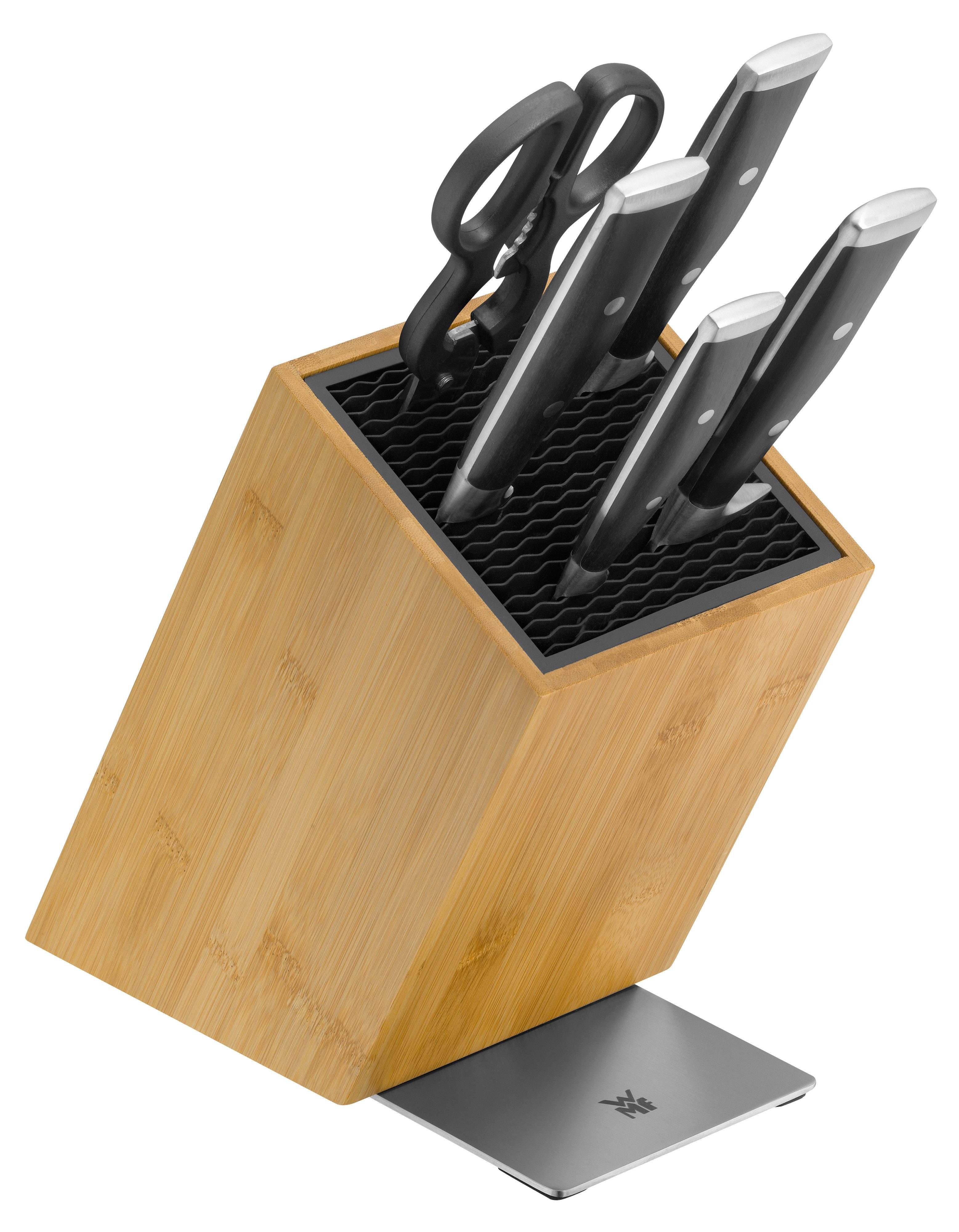 WMF Messerblock Grand Class (6tlg), FlexTec Messerblock, handgeschmiedeter Spezialklingenstahl