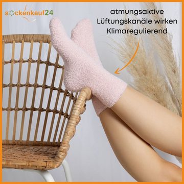 sockenkauf24 Kuschelsocken 6, 12, 20 Paar Damen Haussocken warm & flauschig (6-Paar, Größe 35-42) - 37402 WP