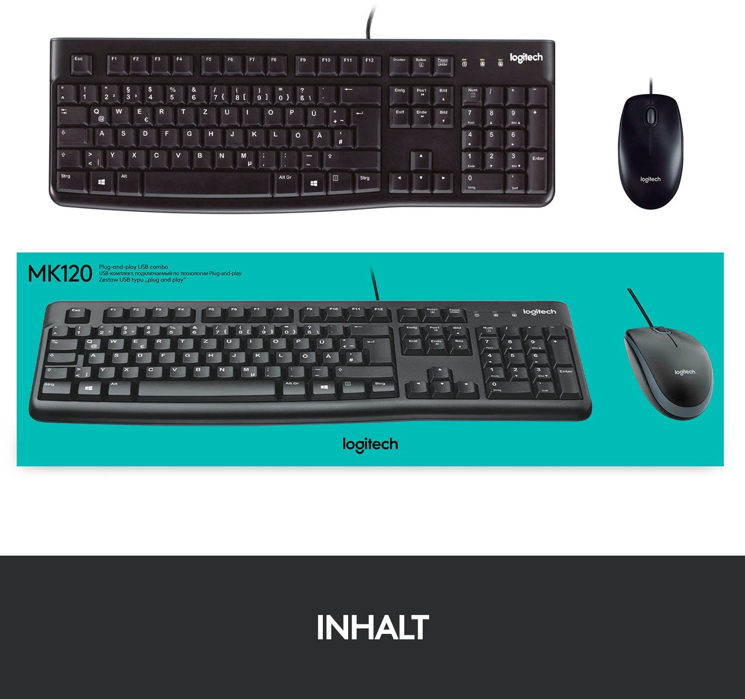 Desktop Maus-Set und MK120 Logitech Tastatur-