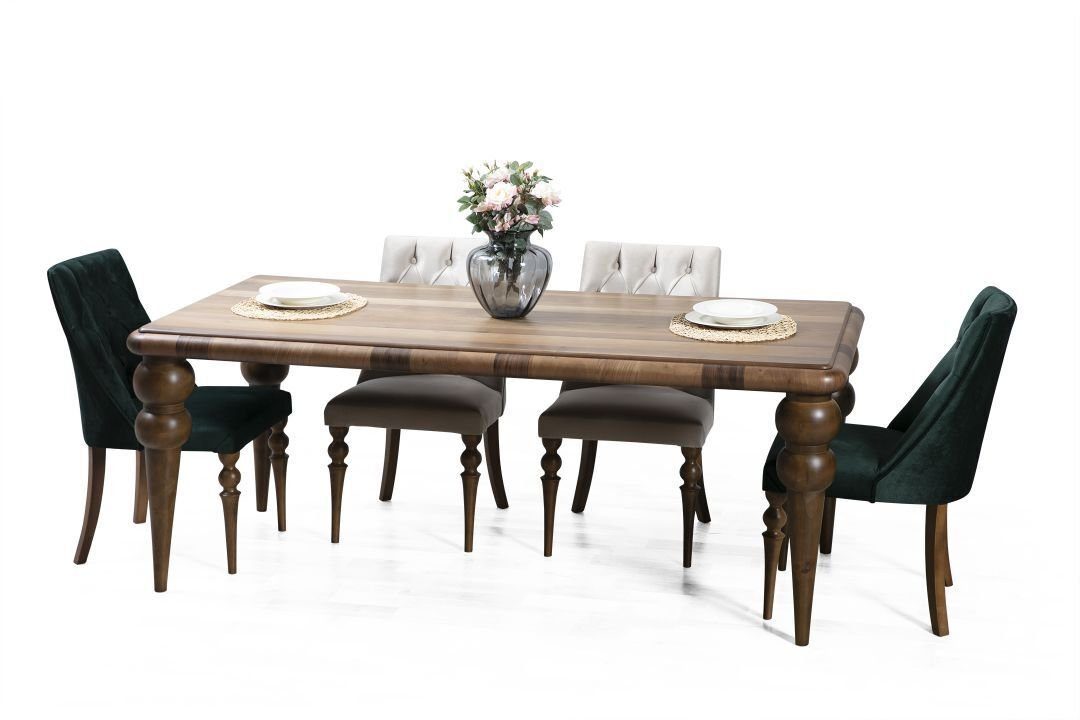 in Europa Esszimmer-Set Esszimmer Esstisch/6x Stühle Esstisch (7-St., 7tlg Klassische Polster Set, JVmoebel Garnitur Stühle), Made Holz 6x