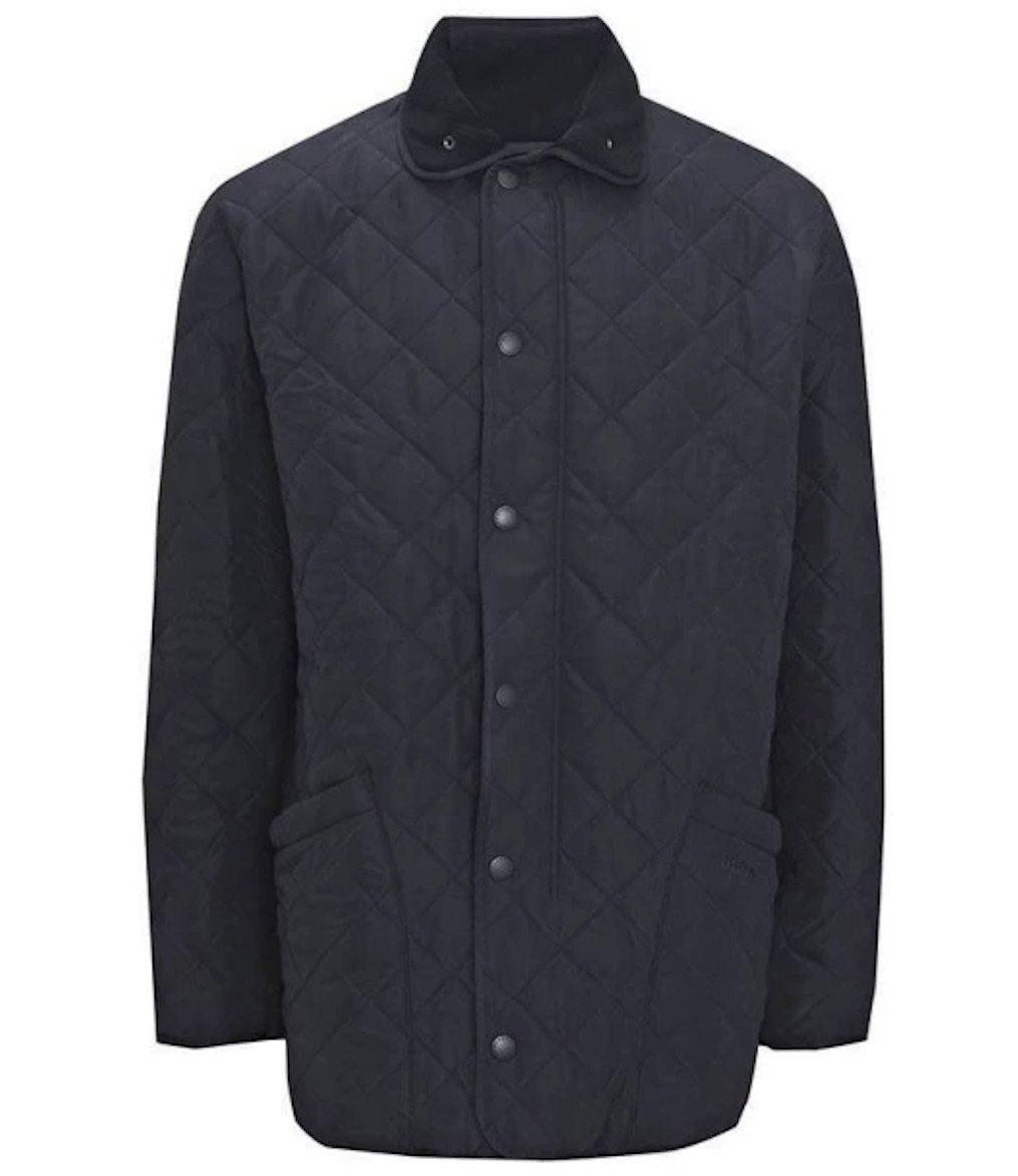 Barbour Outdoorjacke BARBOUR Microfibre Polarquilt Herrenjacke Navy