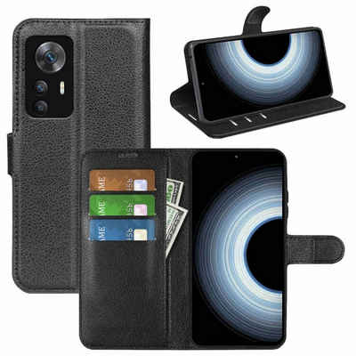 Wigento Handyhülle Für Xiaomi 12T / 12T Pro Handy Tasche Wallet Premium Schutz Hülle Case Cover Etuis Neu Zubehör