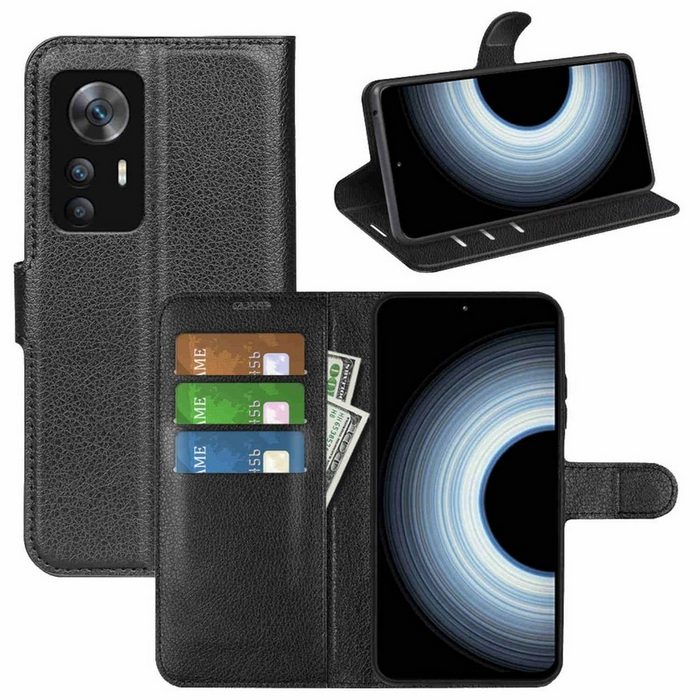 Wigento Handyhülle Für Xiaomi 12T / 12T Pro Handy Tasche Wallet Premium Schutz Hülle Case Cover Etuis Neu Zubehör