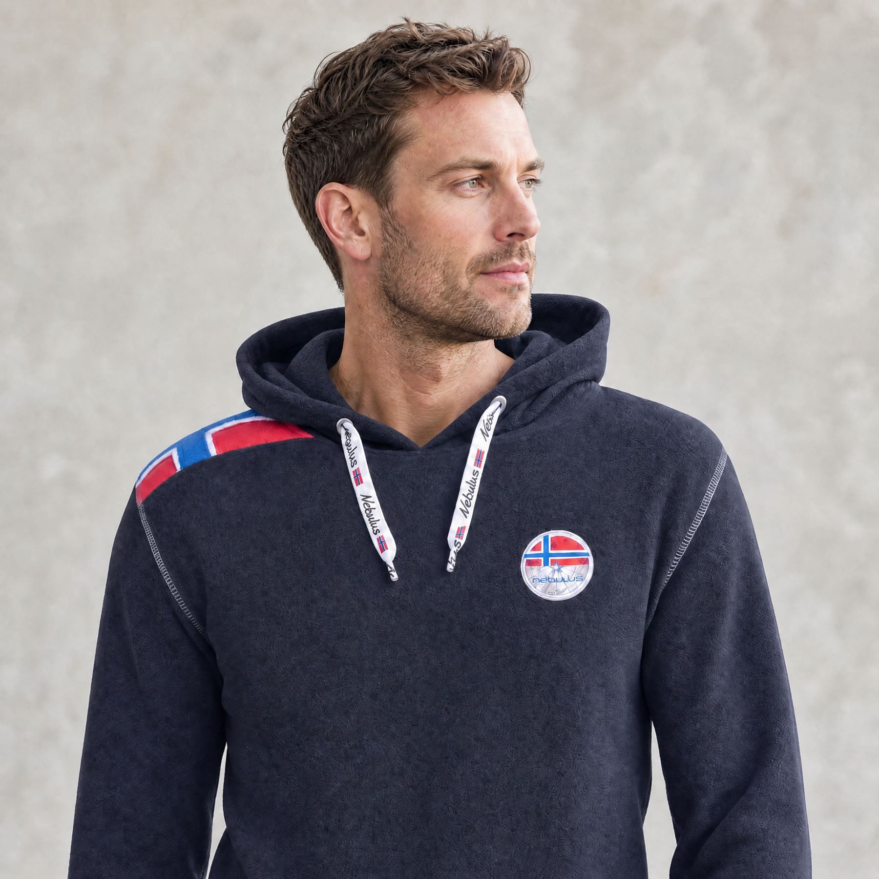 Nebulus Hoodie FILE, P6690 - Herren, schwarz-grau, M