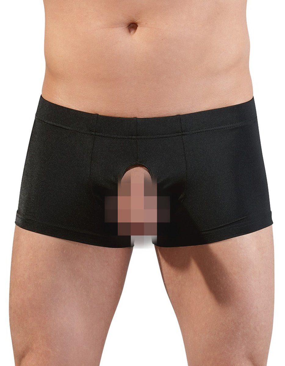 Boxershorts Herren Boxer-Shorts mit Öffnungen - schwarz