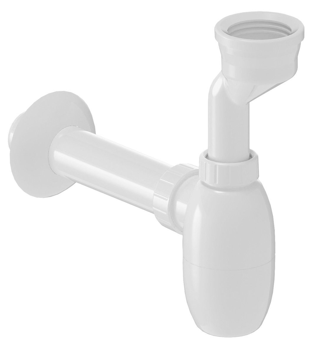 Bruckner Siphon Urinal-Siphon, Manschette, DN40, weiß, Bruckner-191-108-0