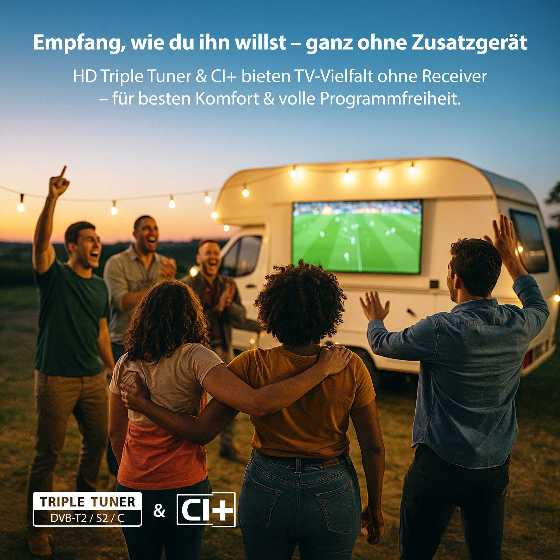 Dyon Enter 24 Pro-X-V LED-Fernseher (60 cm/24 Zoll, HD, 24", 12V für Camping, Triple Tuner, CI+, EPG & Hotelmodus)
