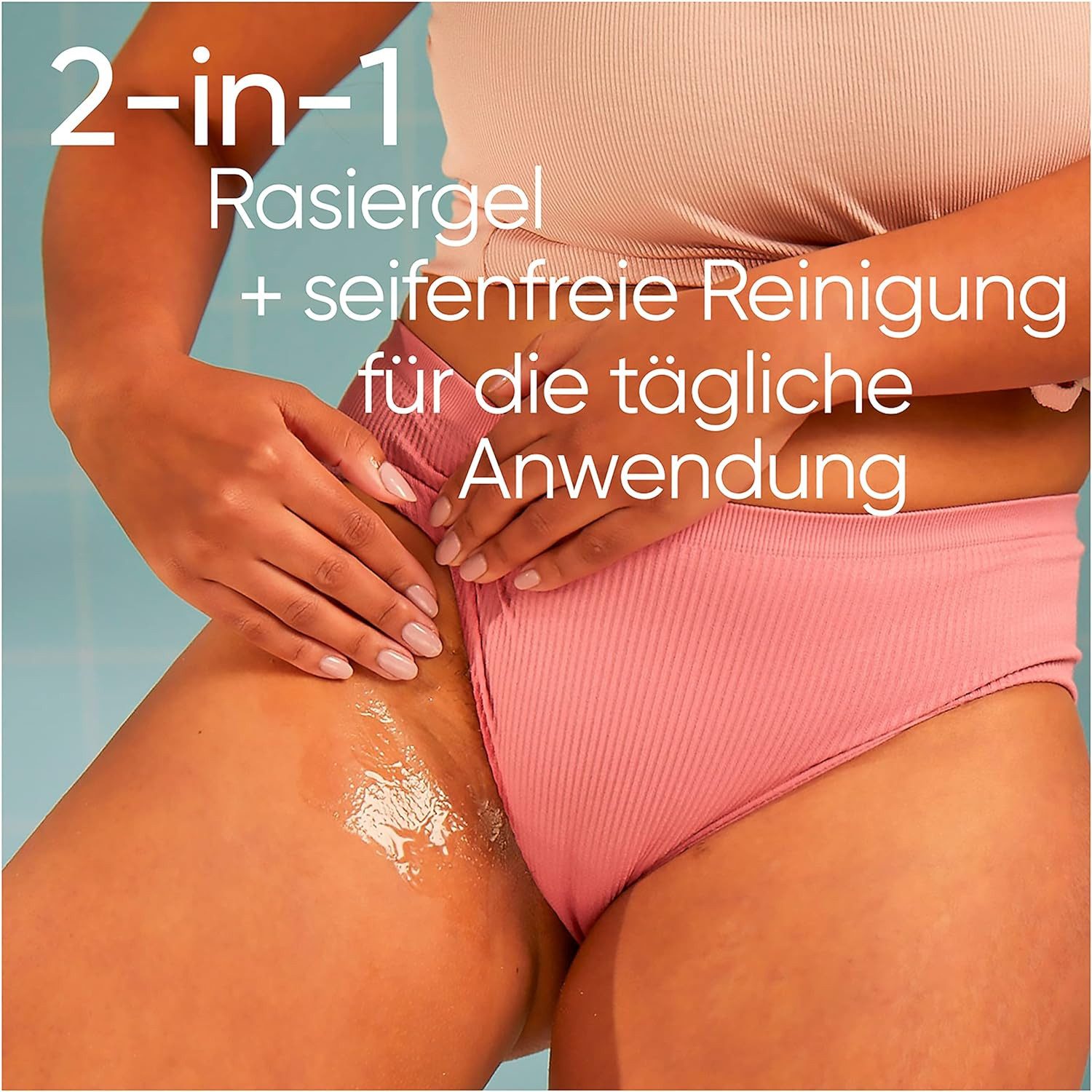 Gillette Venus Rasiergel und Reinigungsgel Gillette Satin Care Intimpflege Damen, 2er Pack (2x 190ml) 2-in-1, für den Intimbereich, Geschenk für Frauen