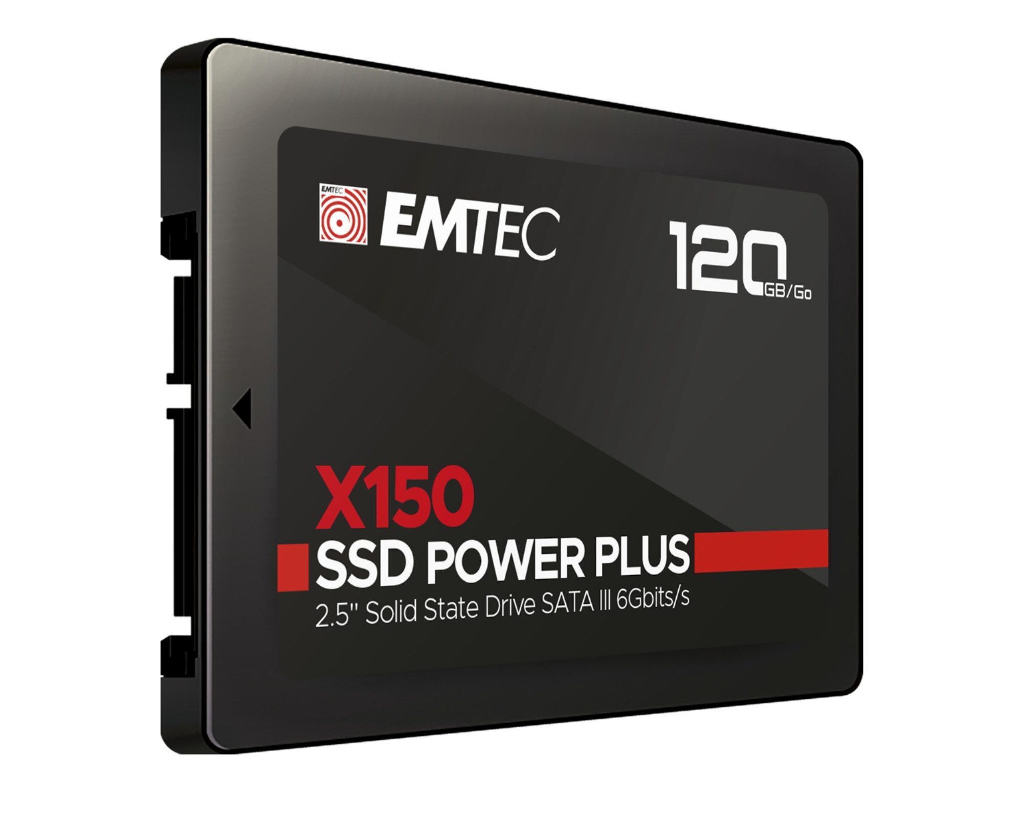 EMTEC X150 Power Plus 120GB SATA SSD 2.5 Zoll interne SSD (120 GB) 2,5 Zoll" 520 MB/S Lesegeschwindigkeit, 500 MB/S Schreibgeschwindigkeit, SATA III 6 Gb/s,3D NAND Flash,TRIM Support, SMART, ECC Fehlerkorrektur
