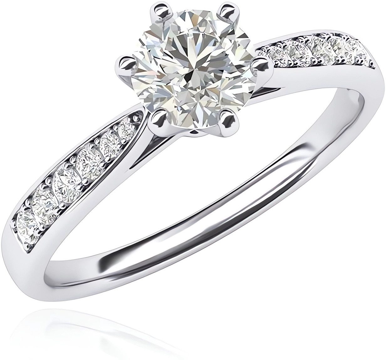 Jumpeak Diamantring 1 Karat 6 Klauen Diamant Ring Damen, 14K Gold Verlobung günstig online kaufen