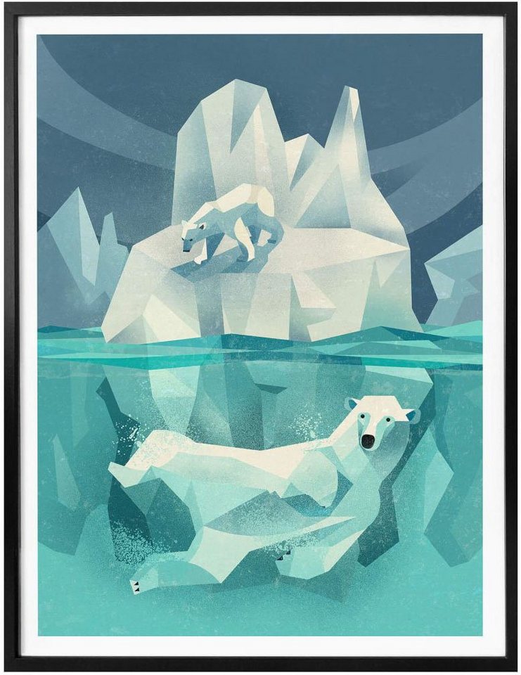 Wall-Art Poster Polar Bear, Tiere (1 St), Poster, Wandbild, Bild, Wandposter