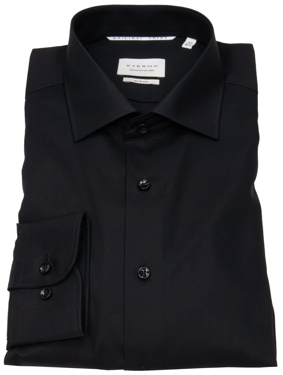Eterna Businesshemd Slim Fit stark tailliert bügelfrei Kentkragen günstig online kaufen