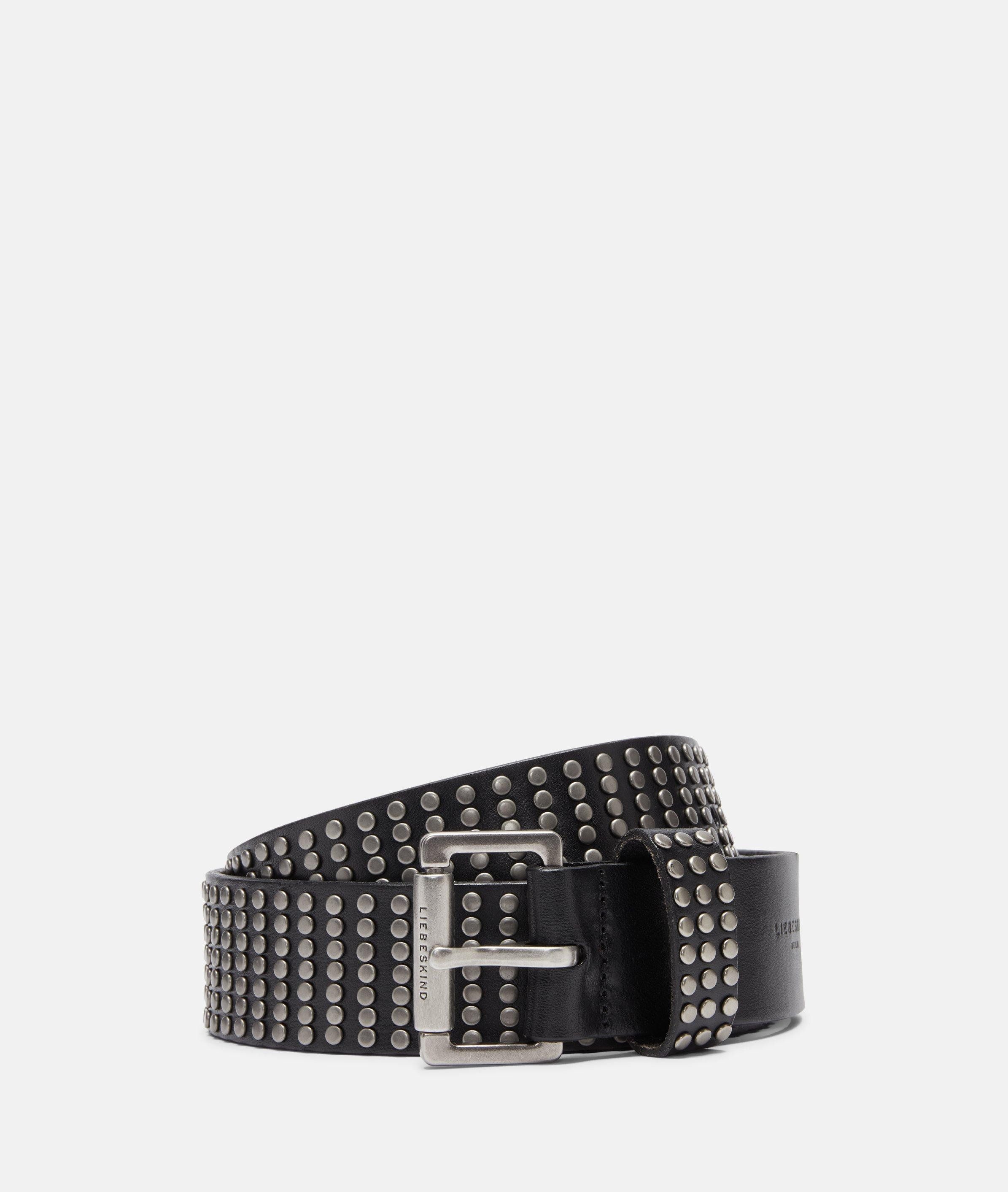 Liebeskind Berlin Ledergürtel Taillengürtel Breiter Nietengürtel aus Rindsl günstig online kaufen