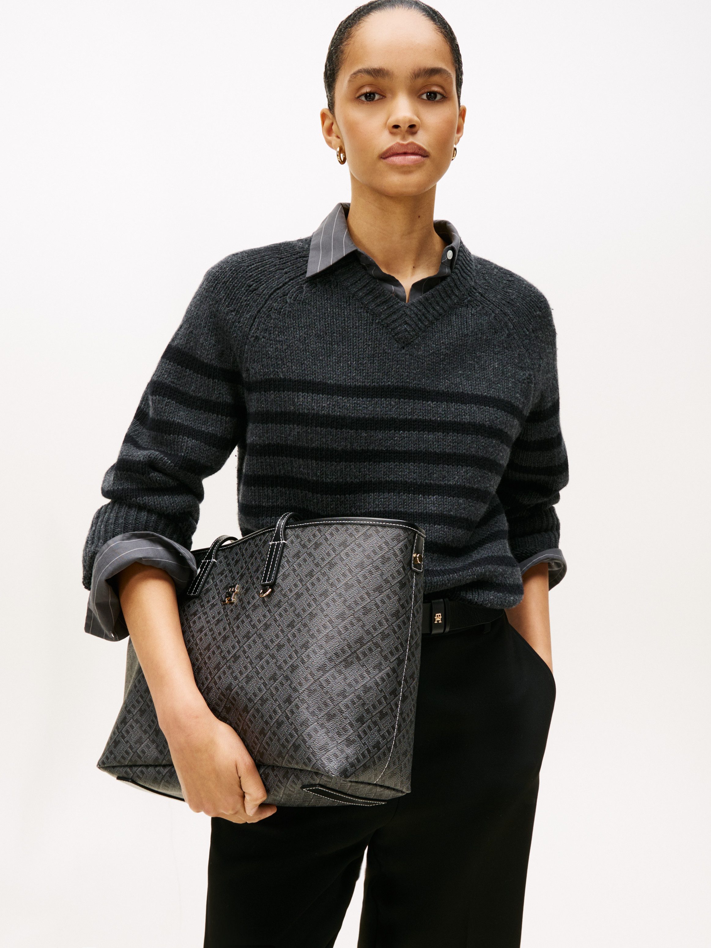 Tommy Hilfiger Tragetasche TH MONOPLAY LEATHER TOTE, Damen Schultertasche m günstig online kaufen