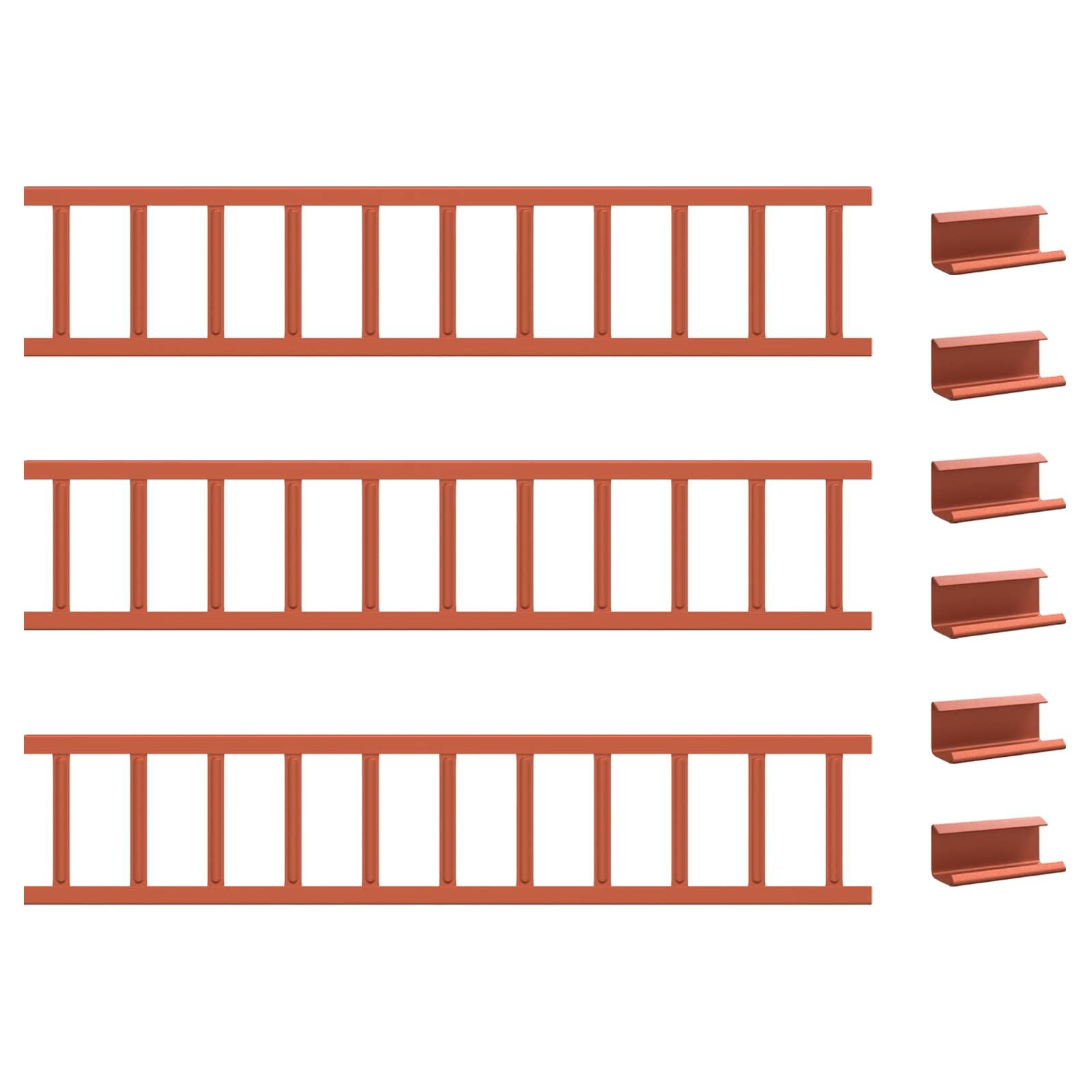 vidaXL Draht Dachschneeschild Rot 300 x 2,5 x 20 cm Stahl, (1St)