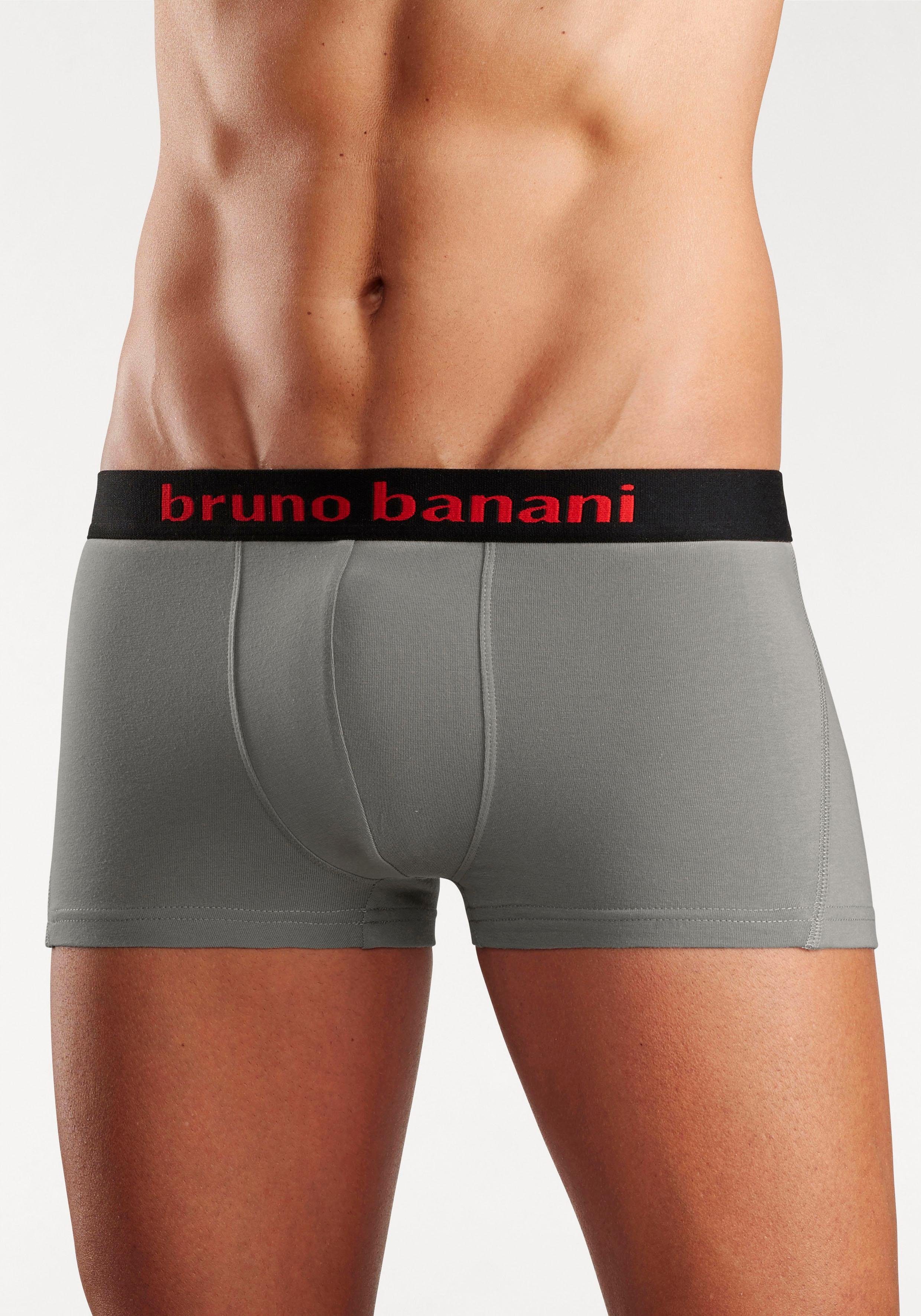 grau, 4-St) Bruno Hipster-Form (Packung, Boxershorts Banani mit in petrol Logo schwarz, Webbund türkis,